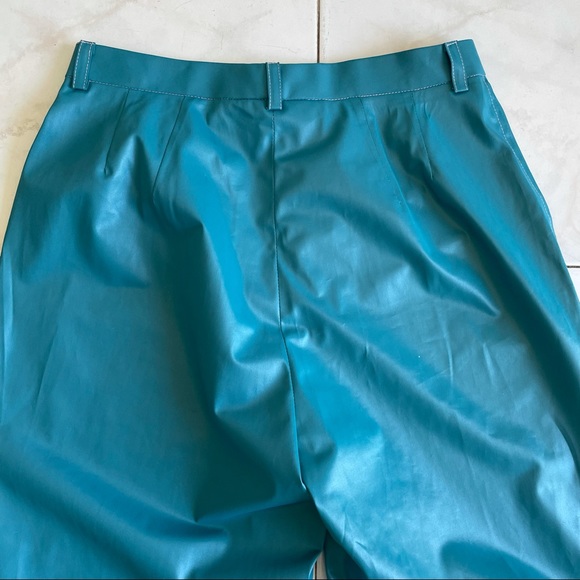 Beautiful aqua blue PU pants in Perfect condition. Size small - Picture 8 of 8
